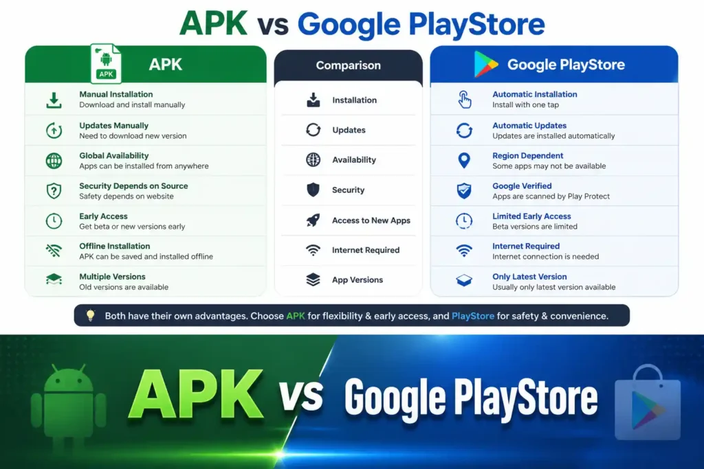 APK vs Google PlayStore